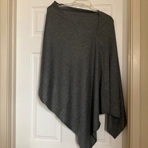 Gray Knit Pancho